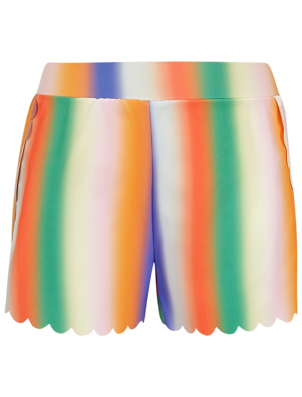 Пляжные шорты в цветную полоску