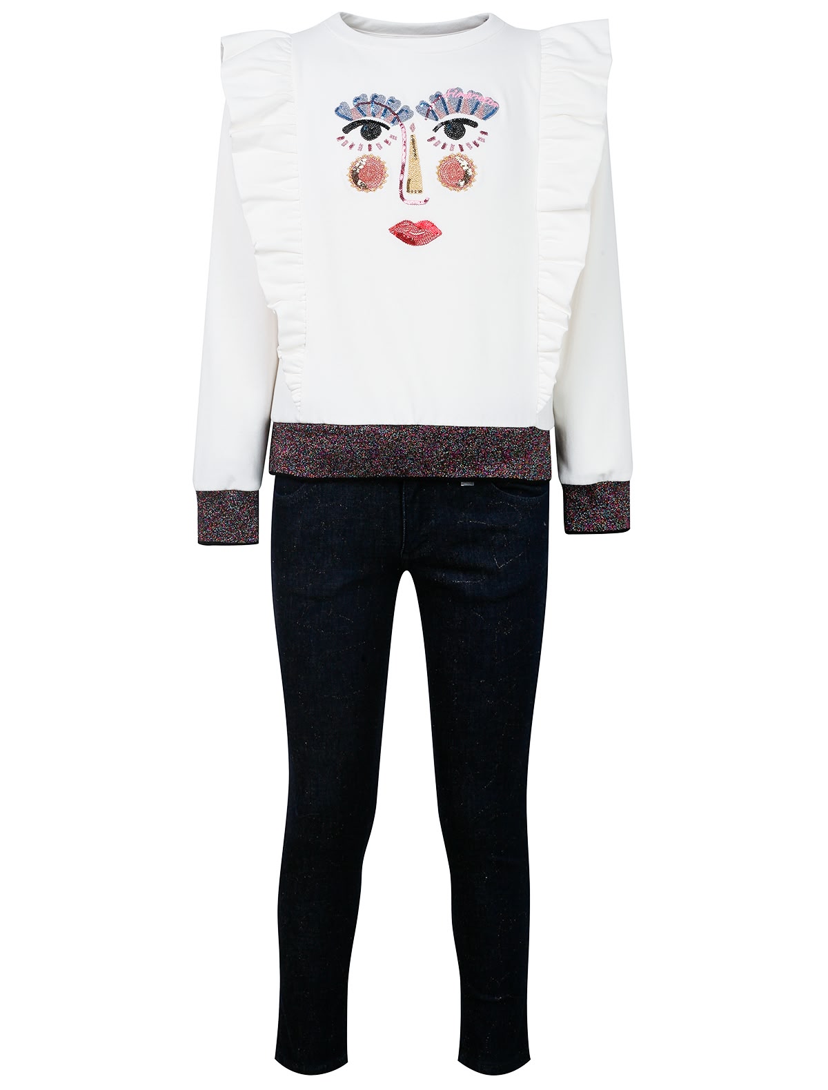 Комплект из свитшота и джинсов