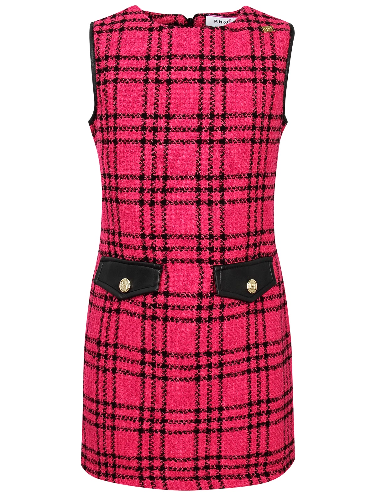 Клетчатое платье без рукавов