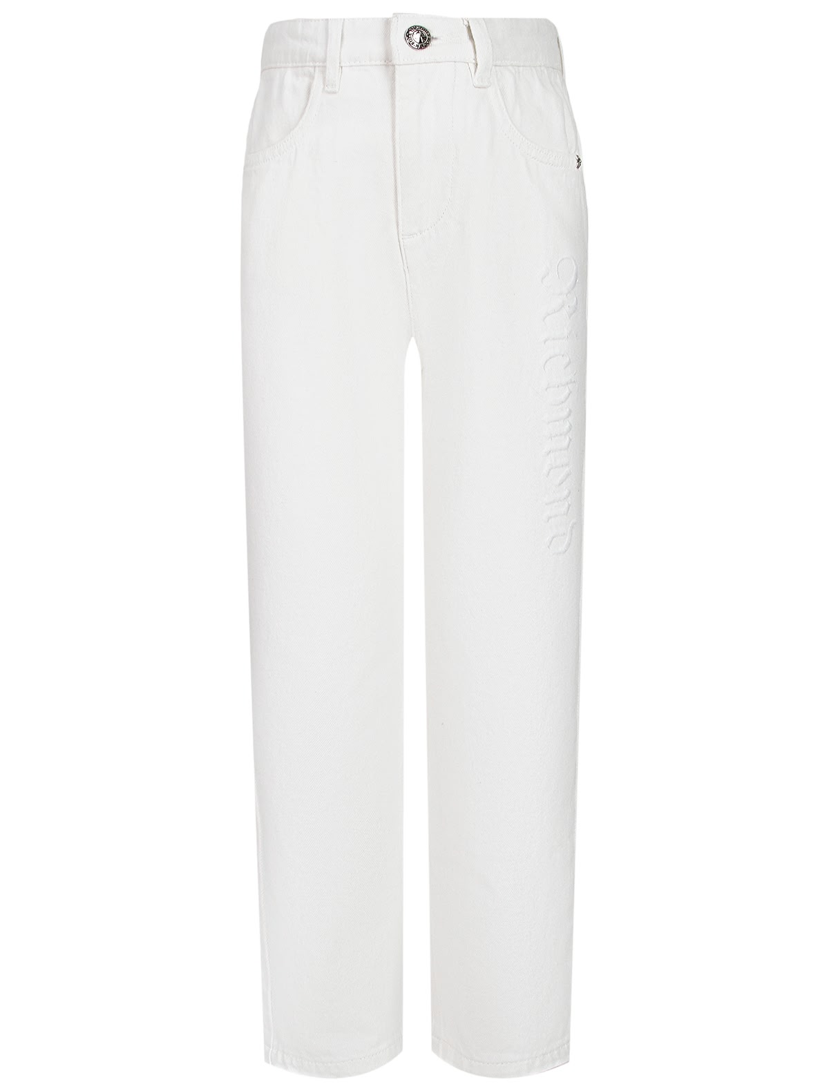 Джинсы с тиснением логотипа