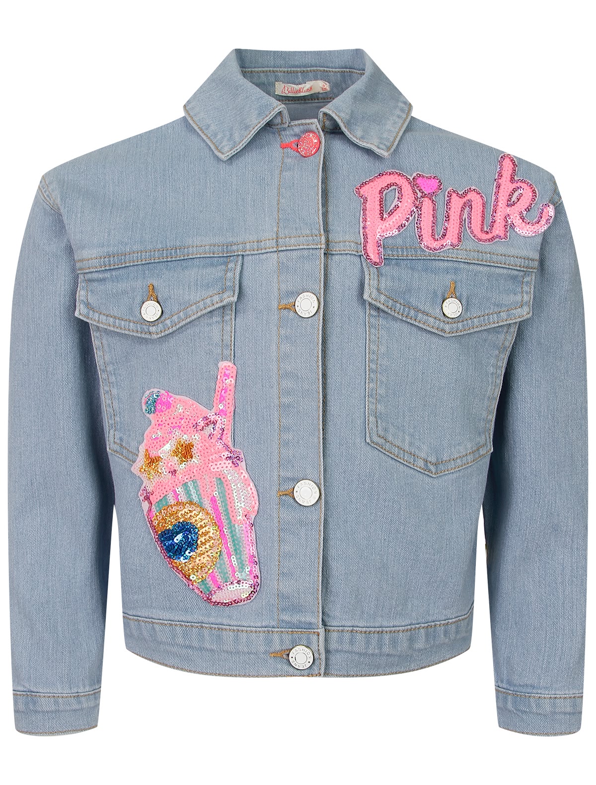 Джинсовая куртка с пайетками