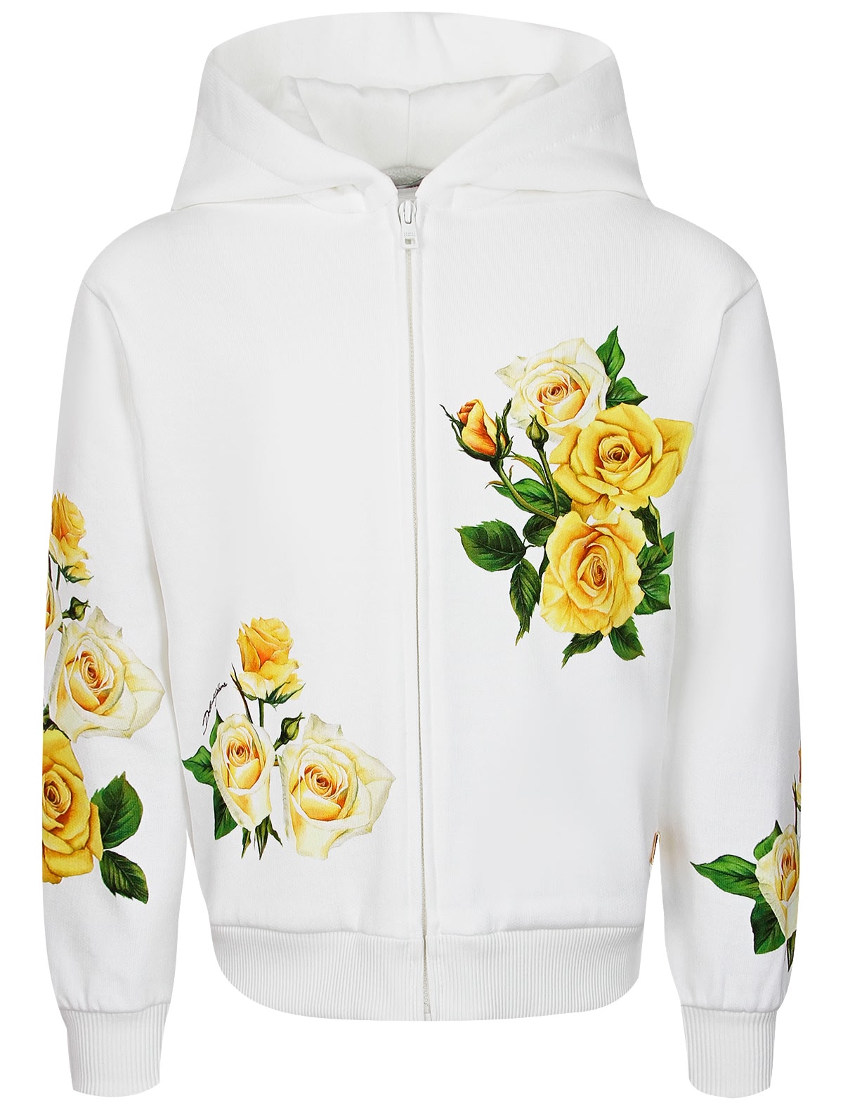 Толстовка с принтом жёлтые розы