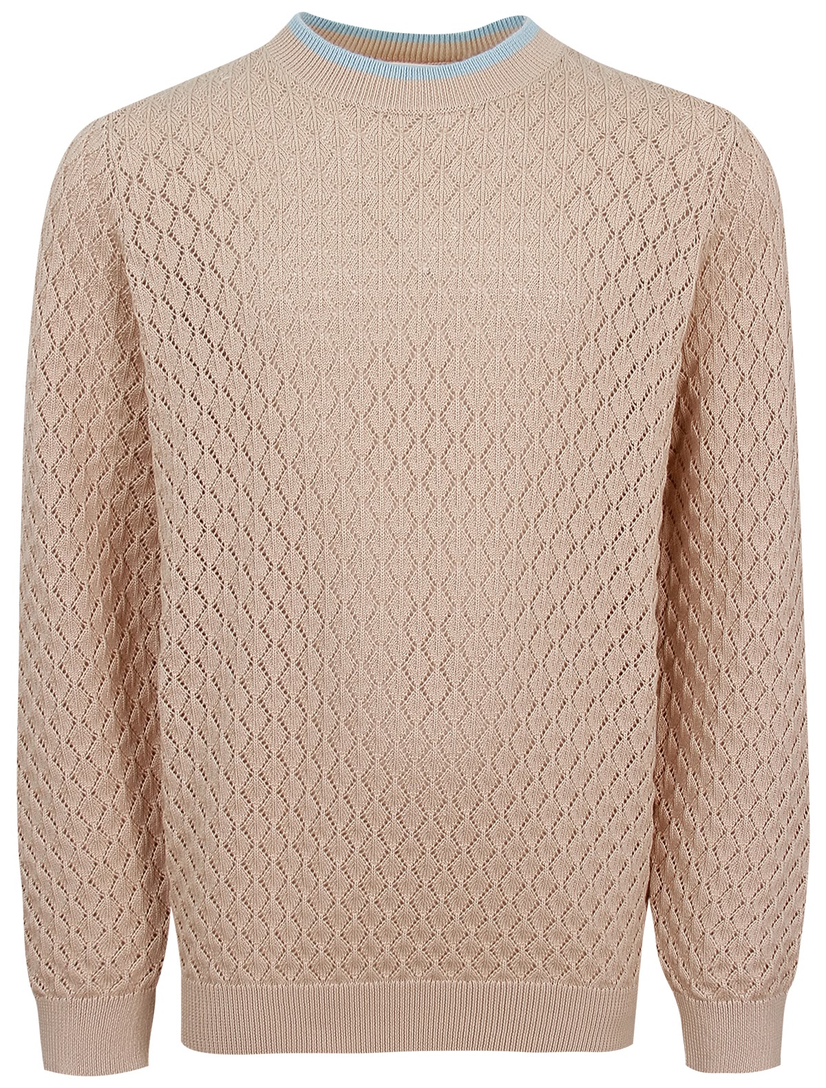 Бежевый ажурный джемпер