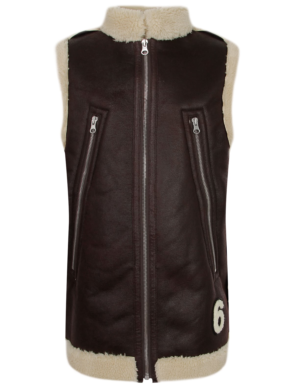 утепленный жилет шоколадного оттенка