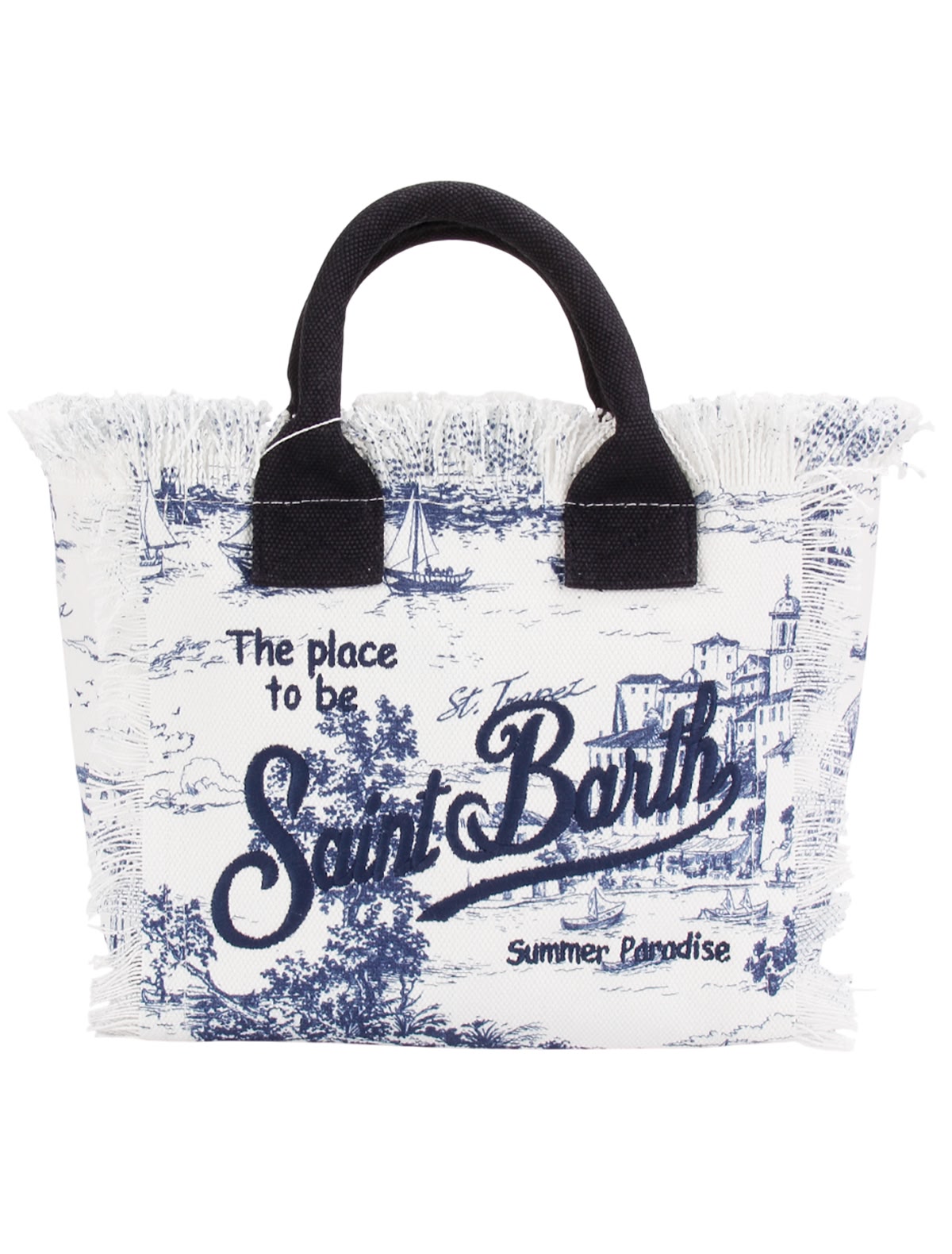 Хлопковая пляжная сумка с принтом