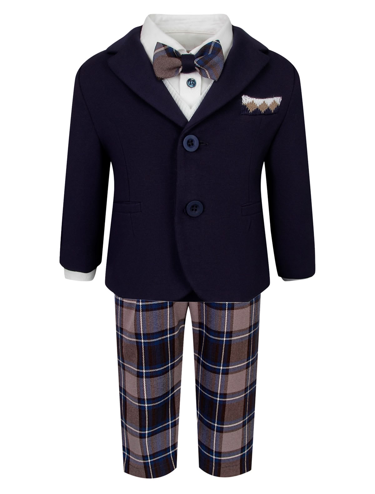 Костюм из 5 изделий с брюками в клетку