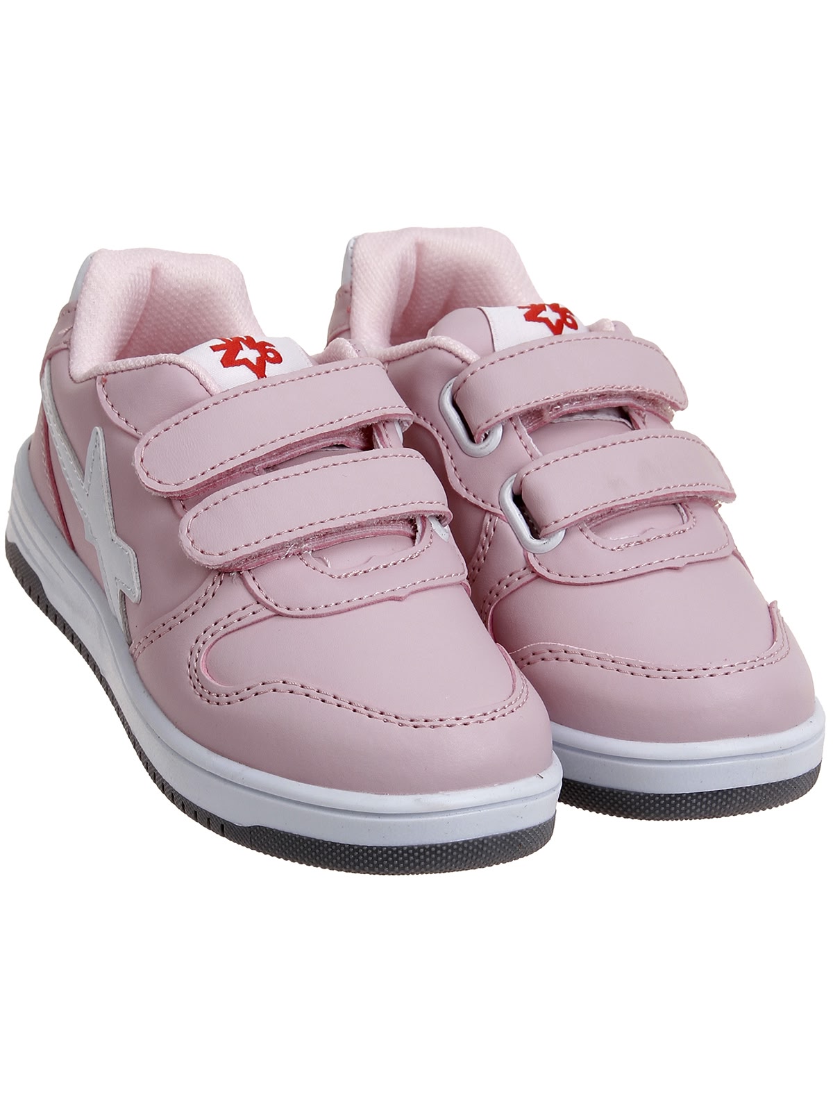 Розовые кеды на липучках