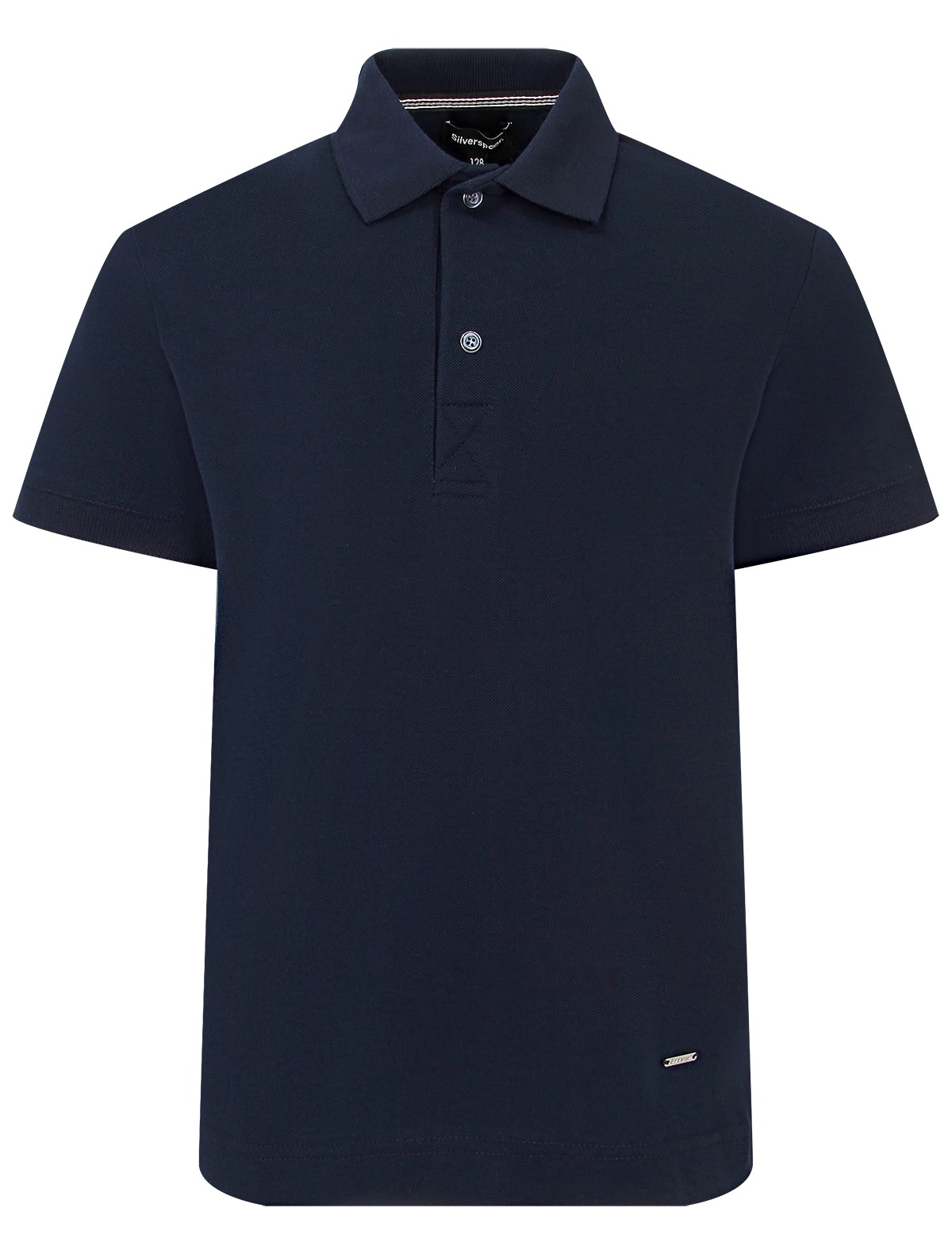 Тёмно-синее поло с коротким рукавом