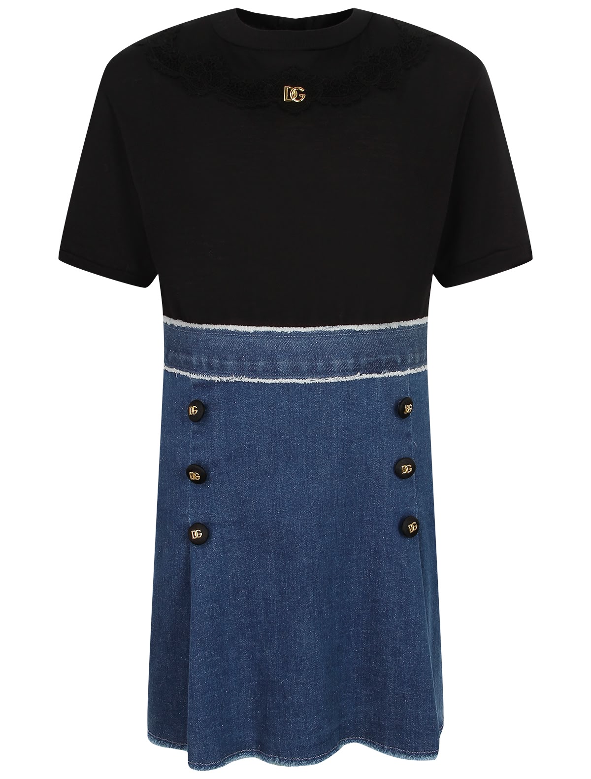 Платье с юбкой из эластичного денима