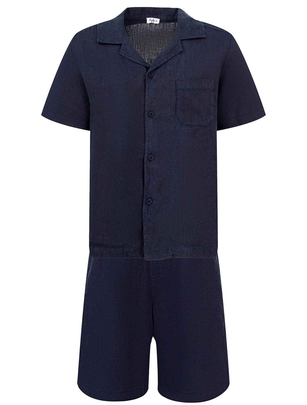 Синий комплект из льна