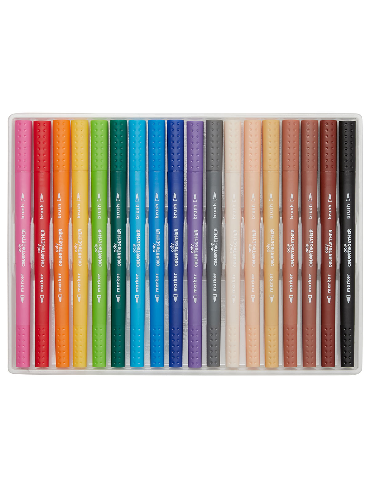 Набор двусторонних цветных фломастеров, 18шт.