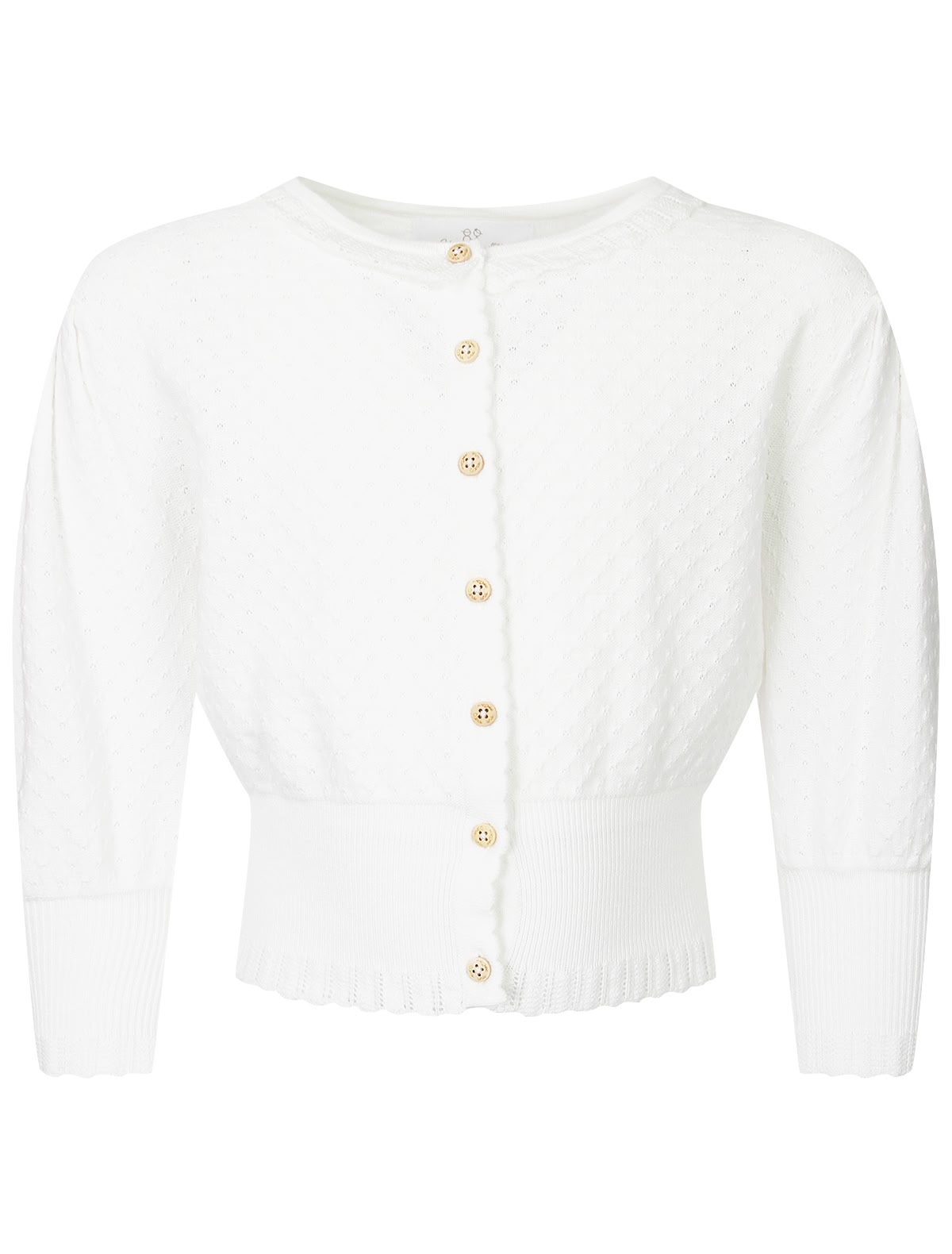Белый кардиган из хлопка
