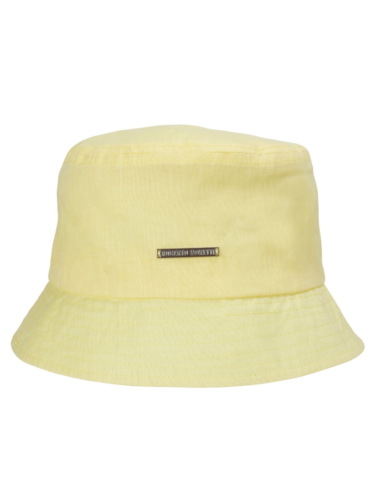 Жёлтая льняная панама