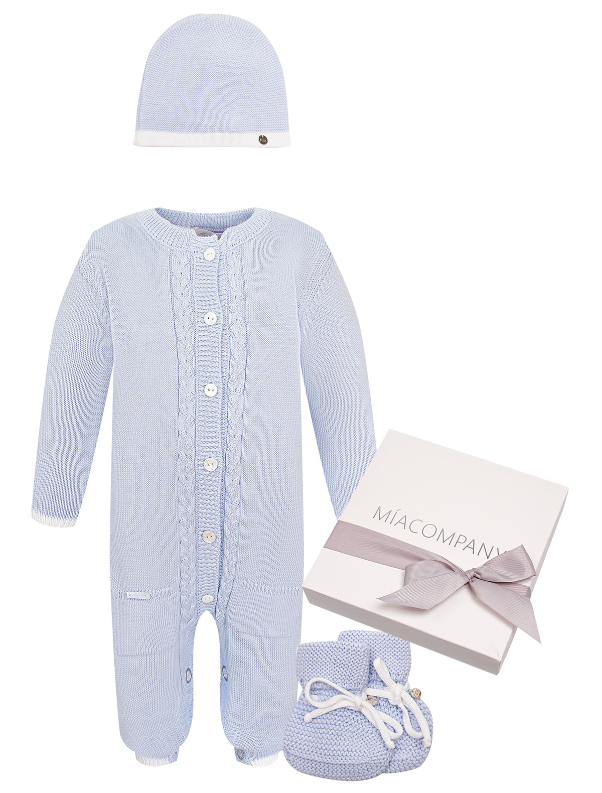 Вязаный хлопковый комплект