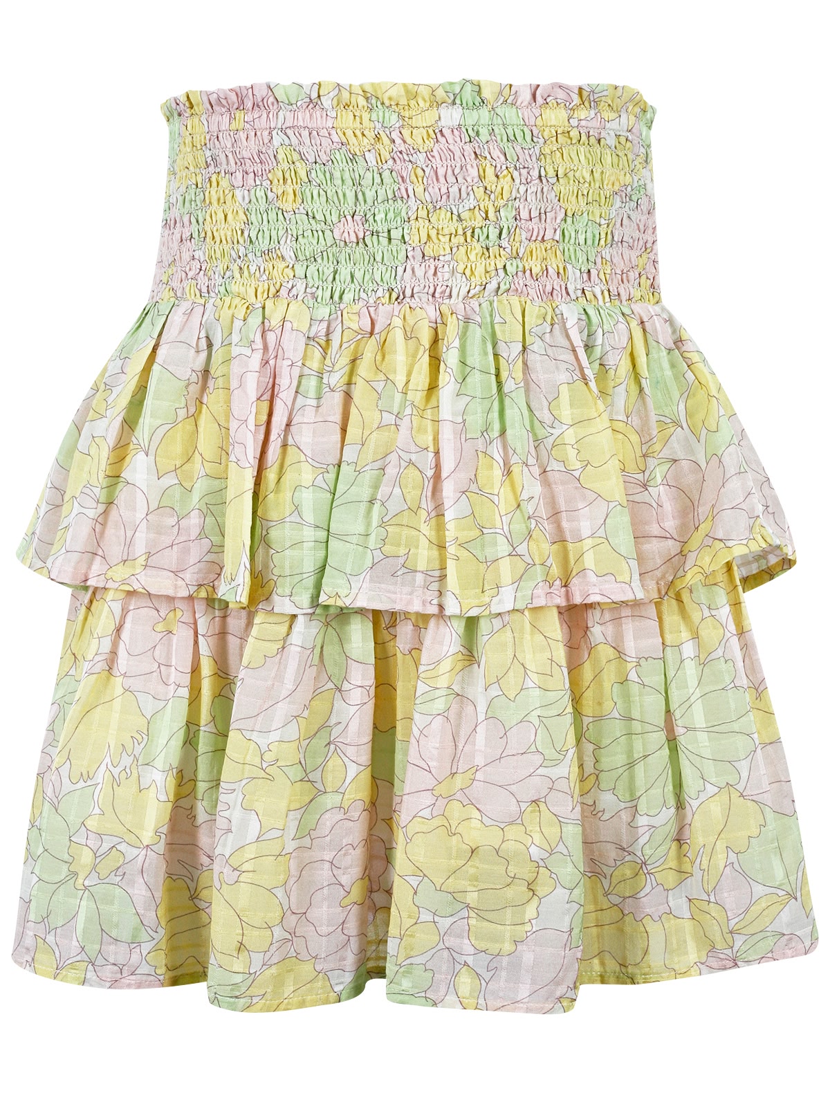 Короткая юбка с воланами