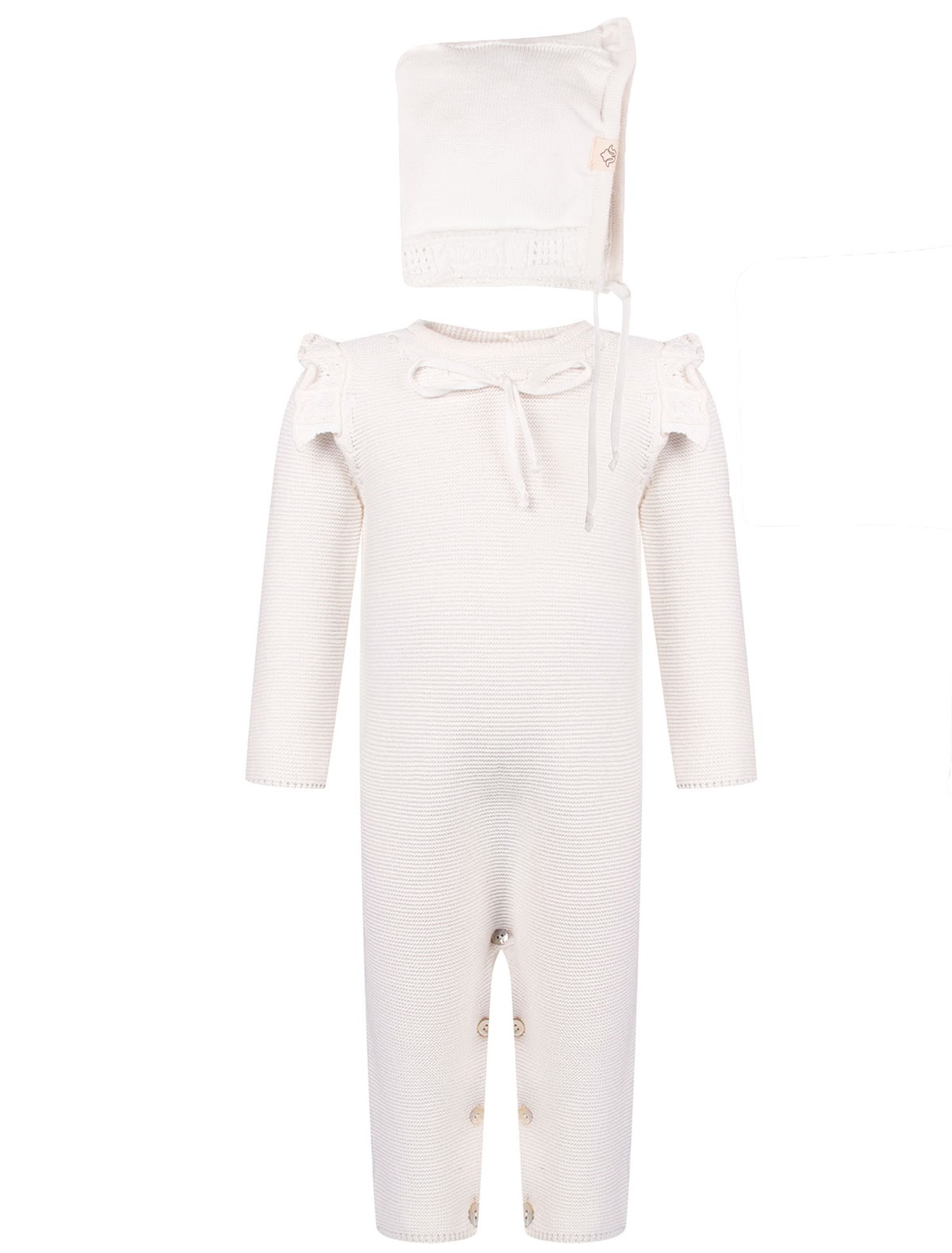 Хлопковый Комплект комбинезона и чепчика