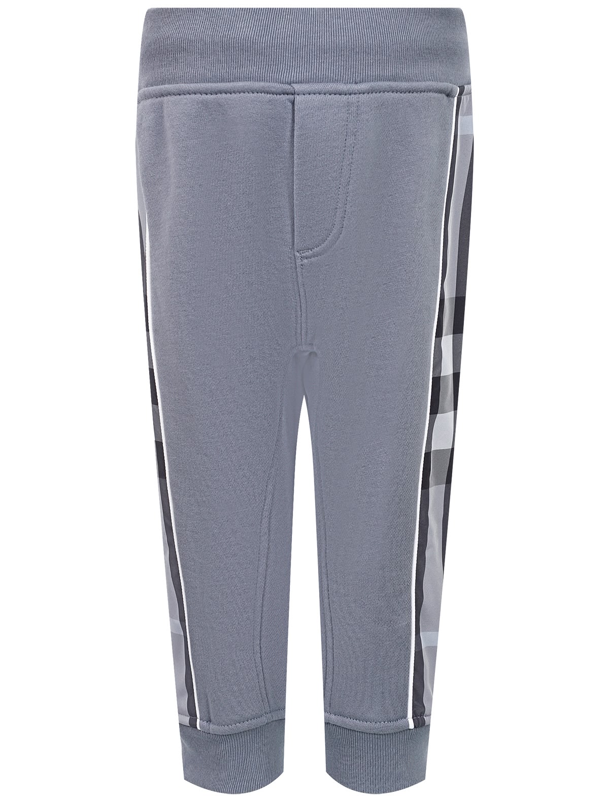 Брюки спортивные с клетчатой отделкой