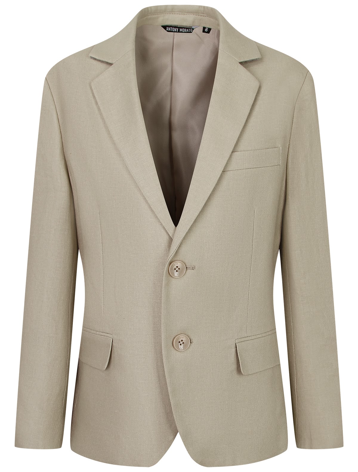 Бежевый пиджак из льна и вискозы