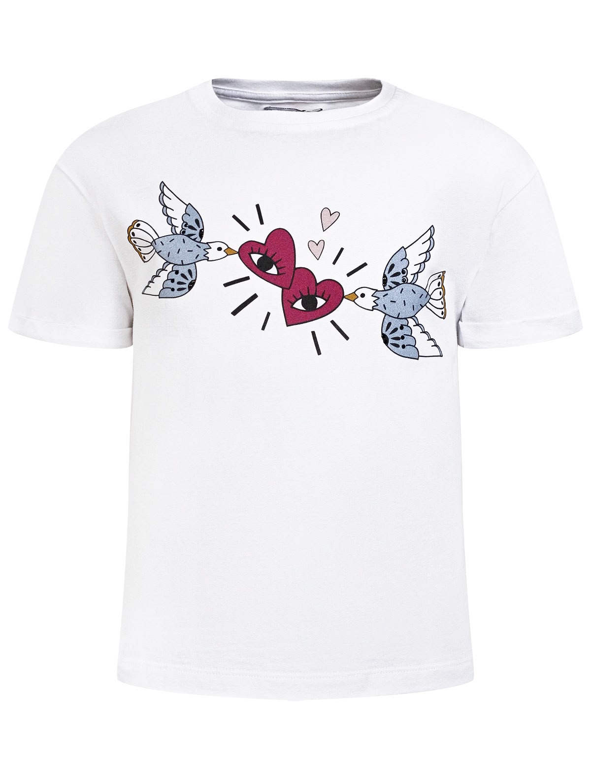 Белая футболка с принтом