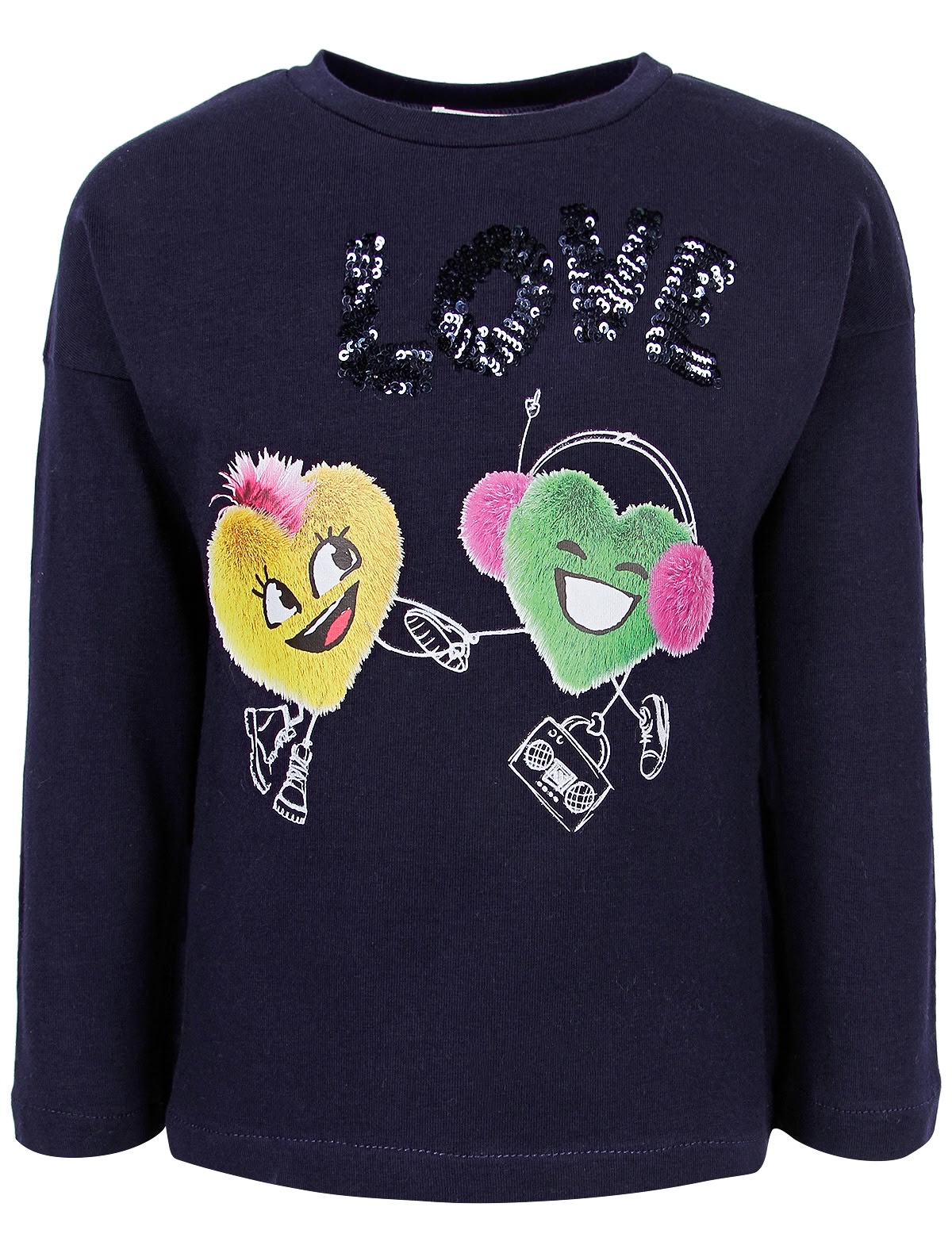 Лонгслив с пайетками Love