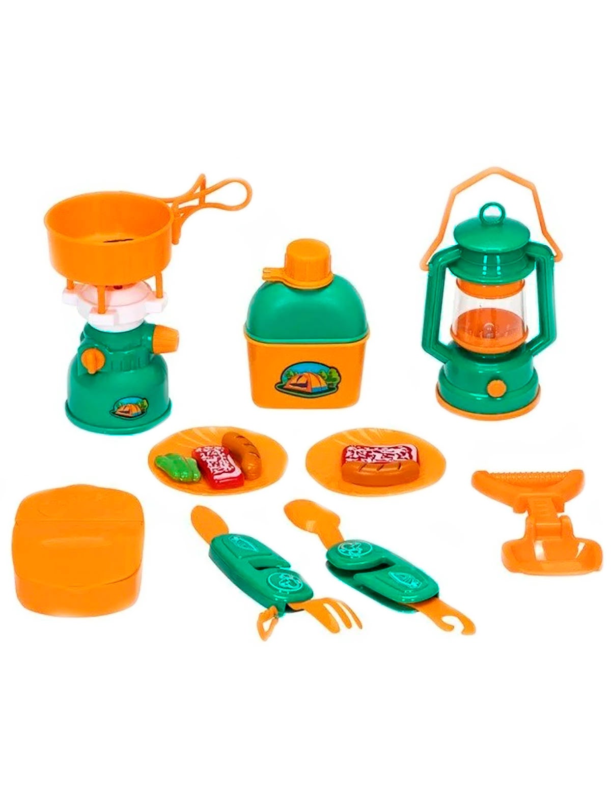 Детская посуда игрушка Набор Туриста, с набором для пикника 14 предметов