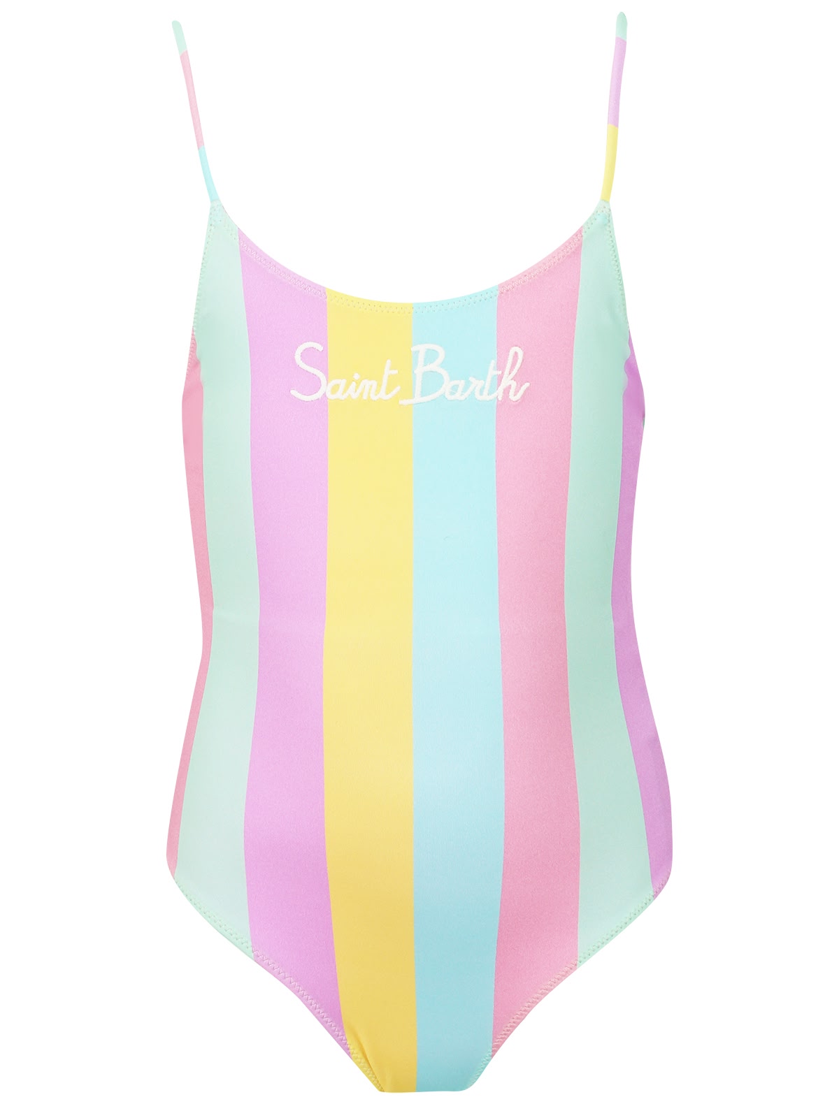 Слитный купальник в полоску