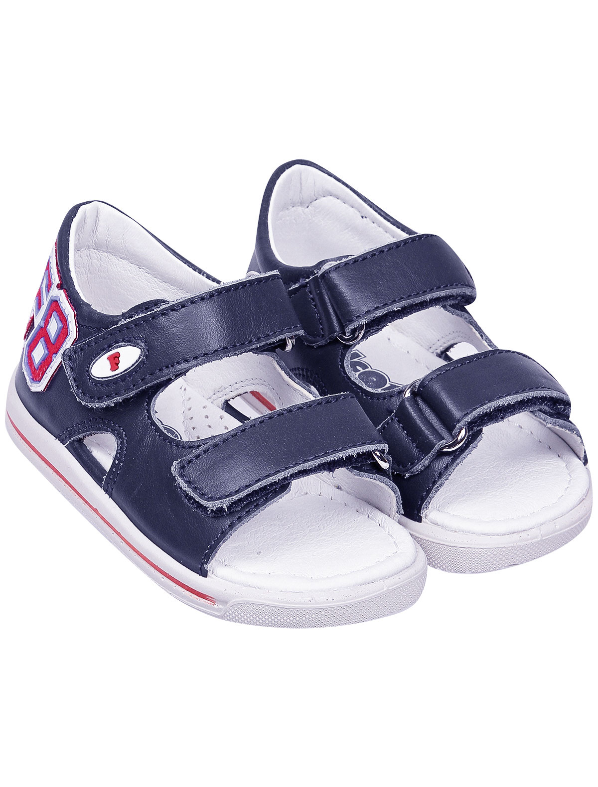 Кожаные сандалии с нашивками