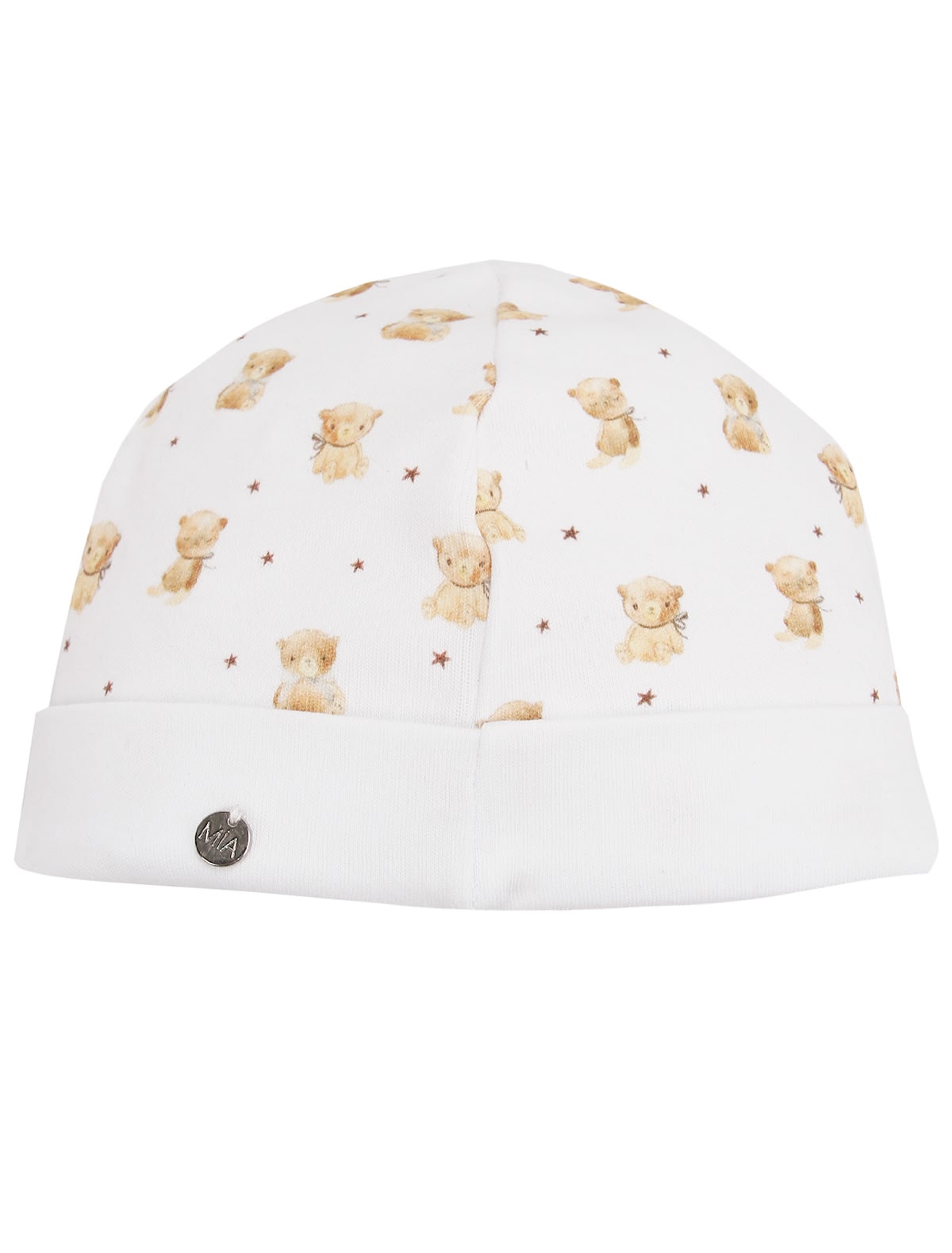 Шапка с принтом мишки