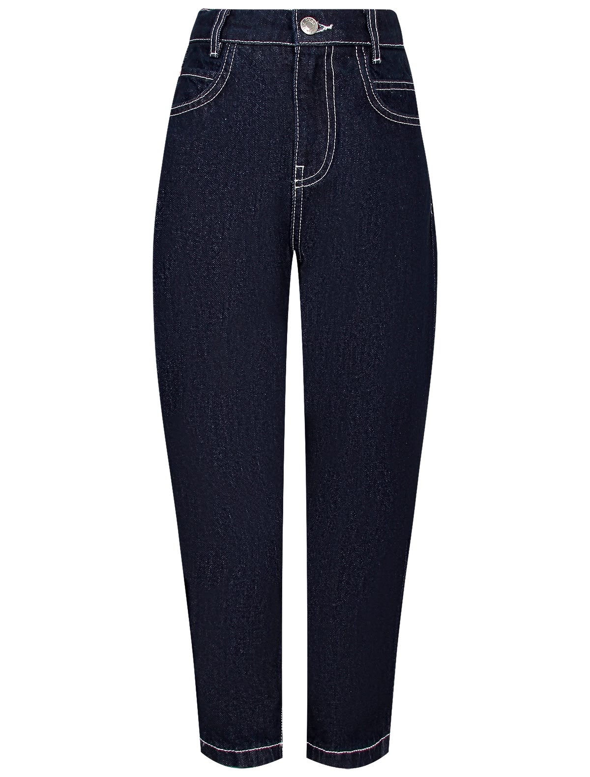 Синие джинсы с контрастной строчкой