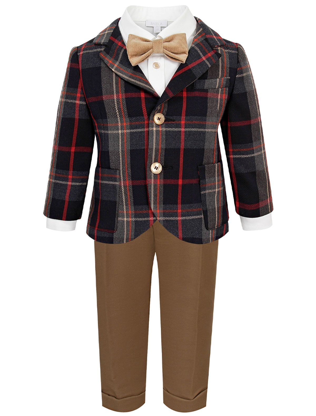 Костюм из 4 изд. с клетчатым пиджаком