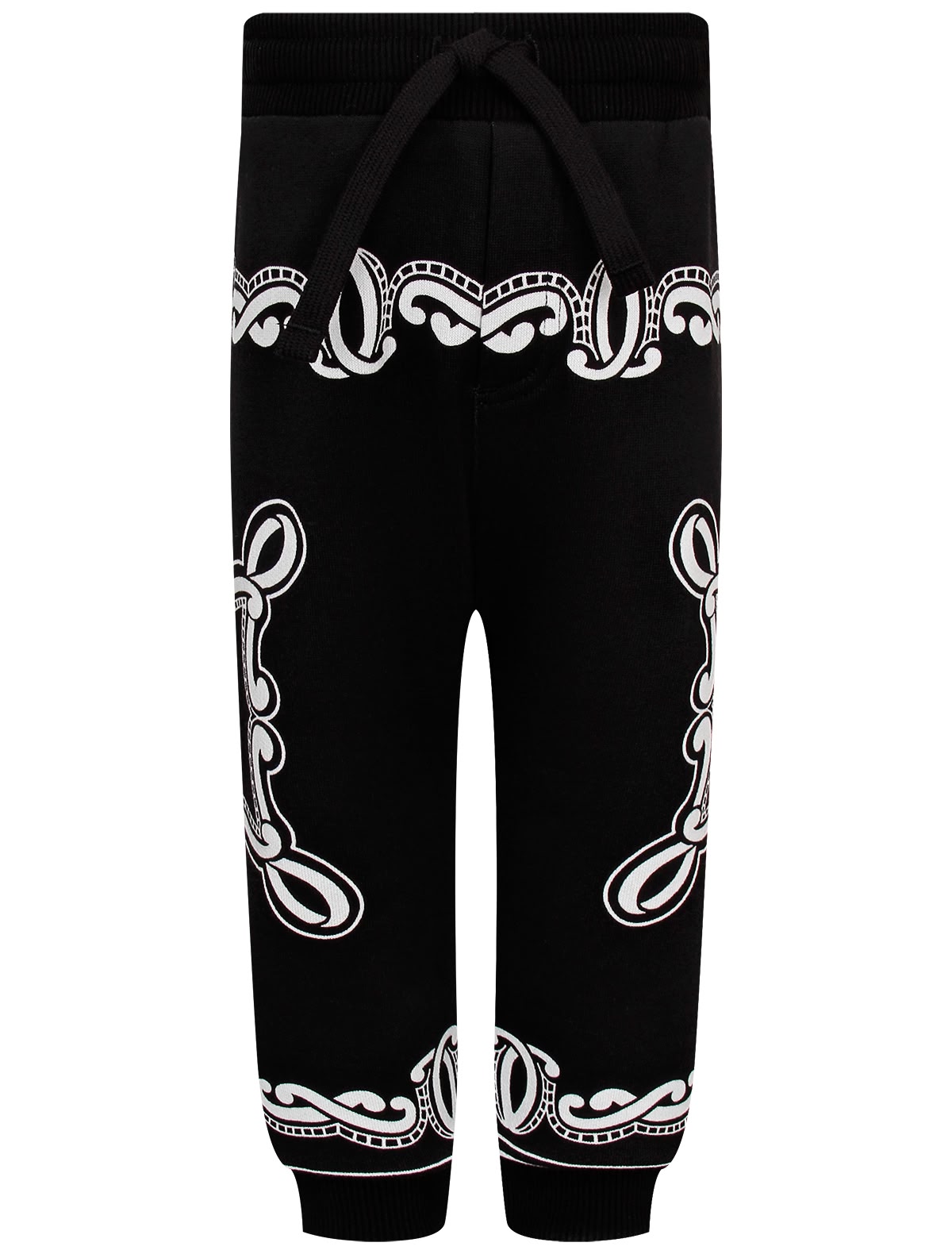 Брюки спортивные с принтом в стиле  "бандана"