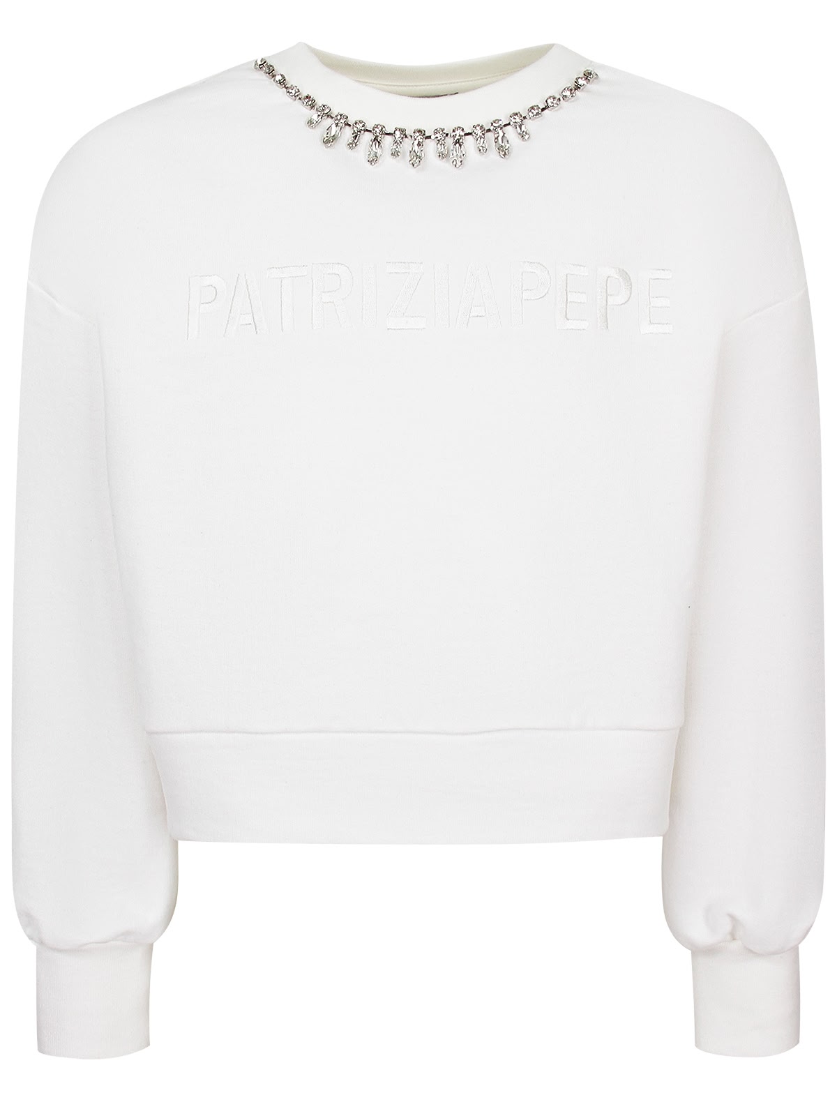 Белый свитшот с цепью