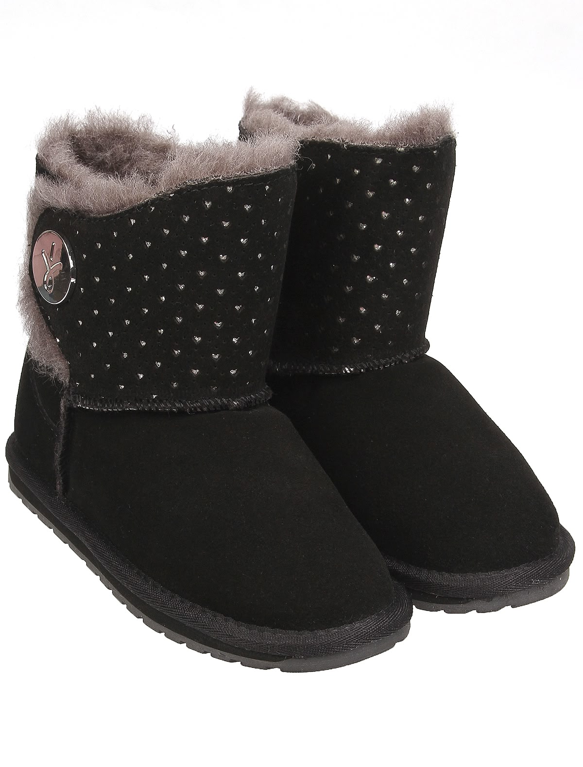 Замшевые полусапоги с декором