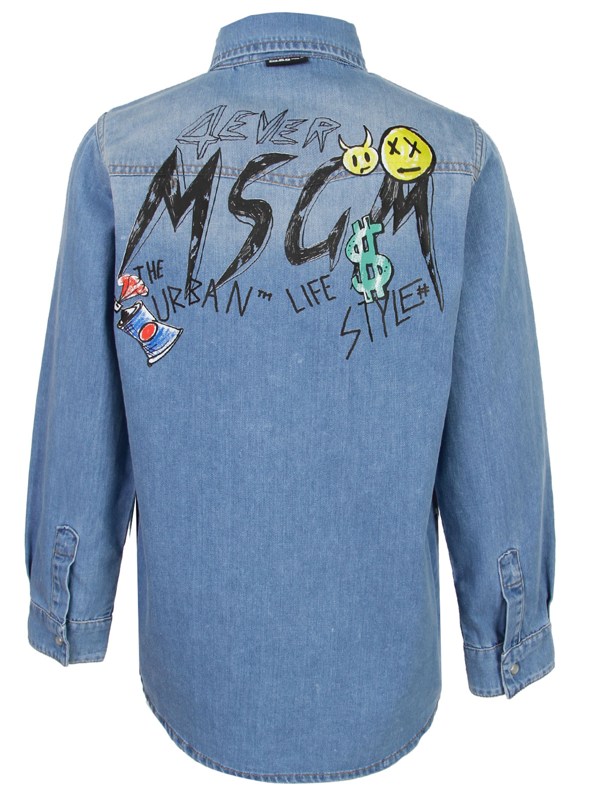 Рубашка MSGM 2535889, цвет синий, размер 11 1014519371352 - фото 2