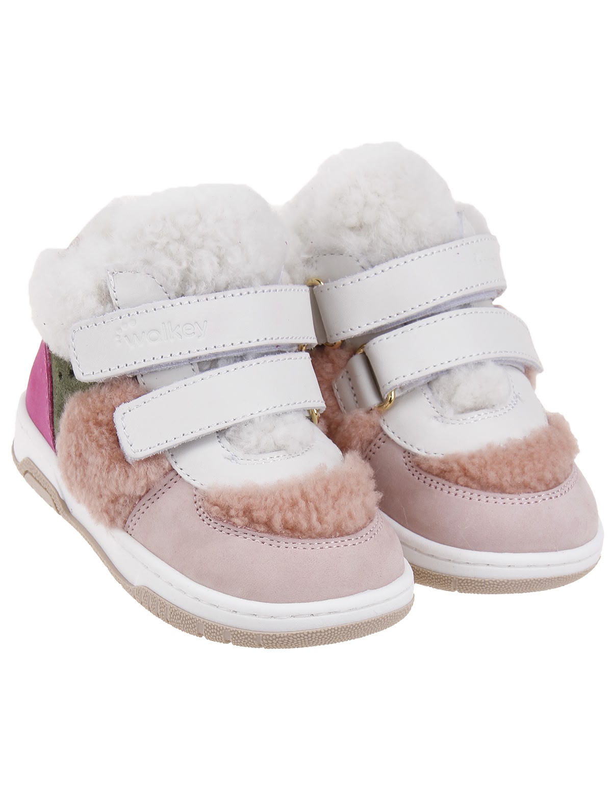 Кожаные ботинки с меховым декором