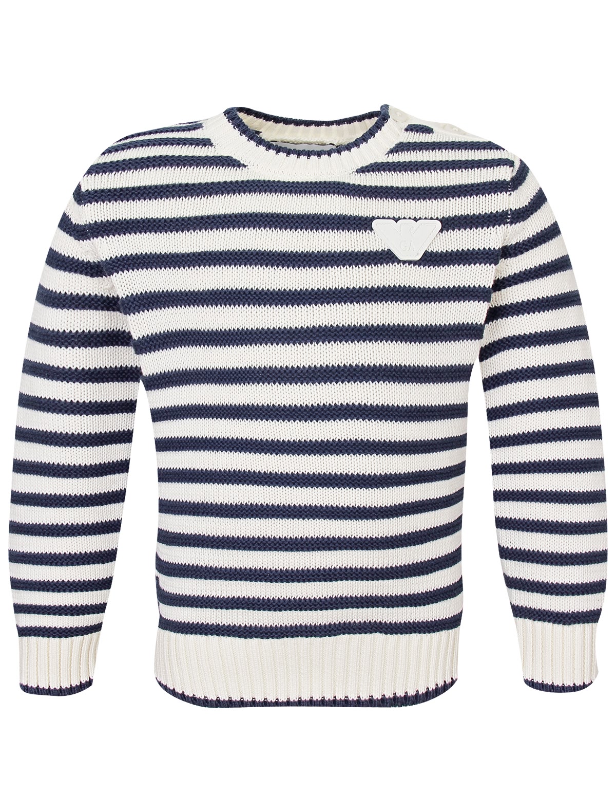 Хлопковый джемпер в полоску