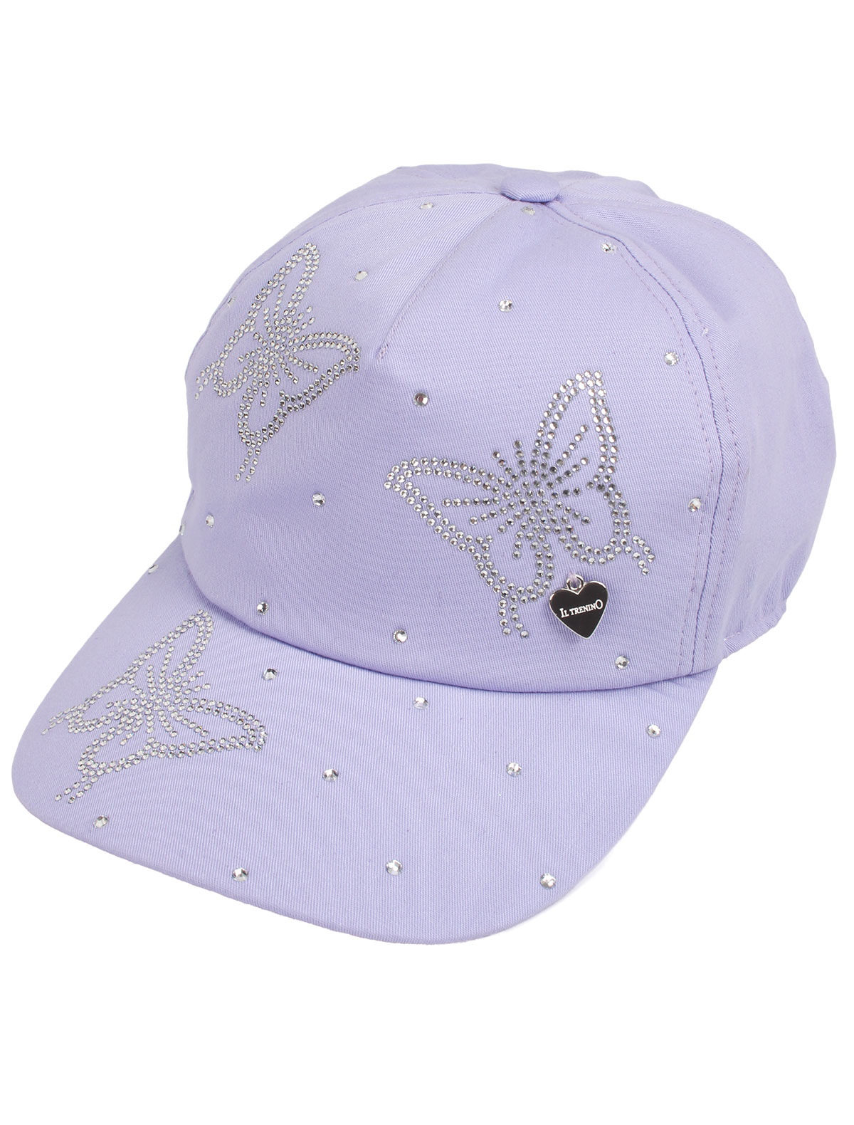 Сиреневая кепка с бабочками