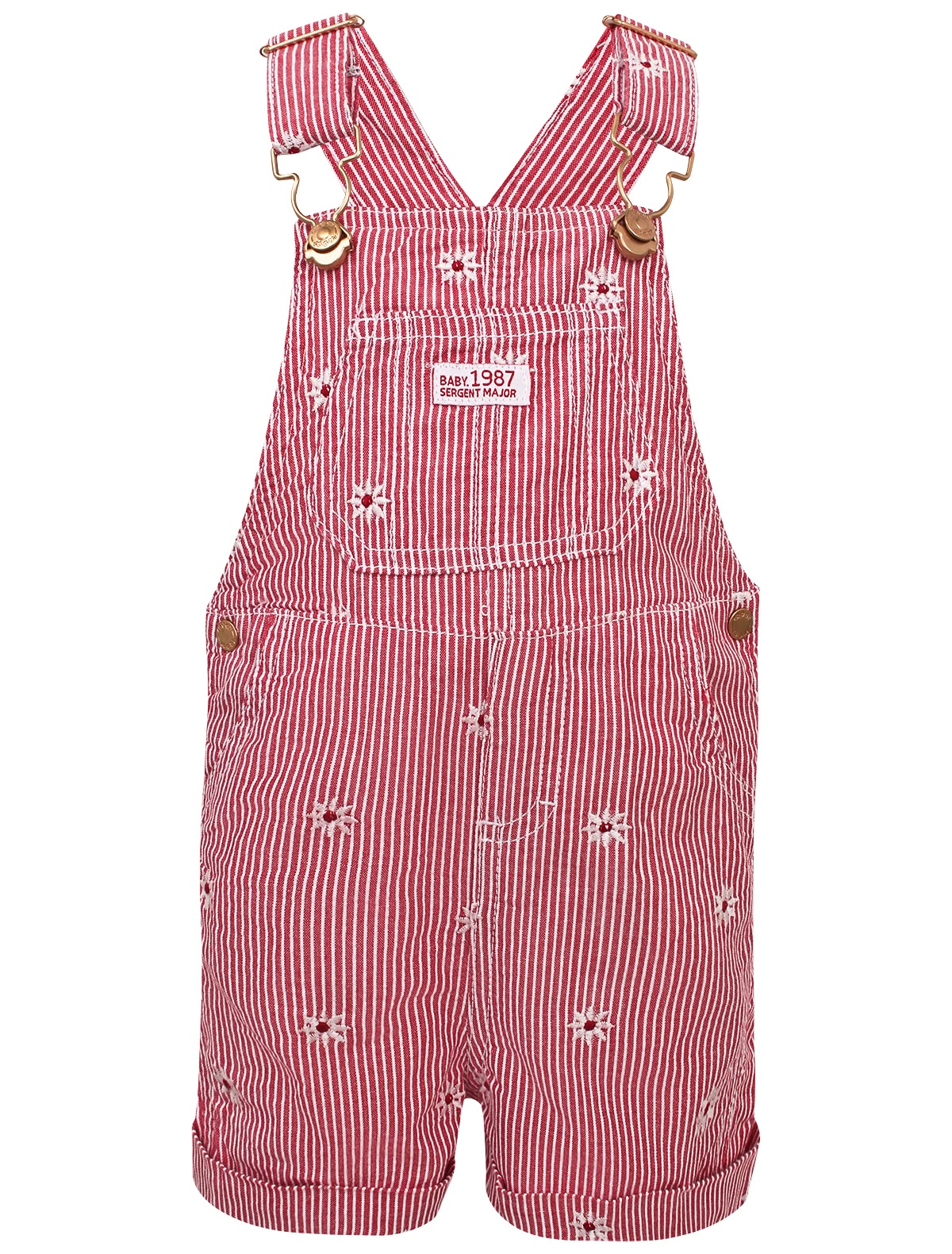 Джинсовый комбинезон в полоску