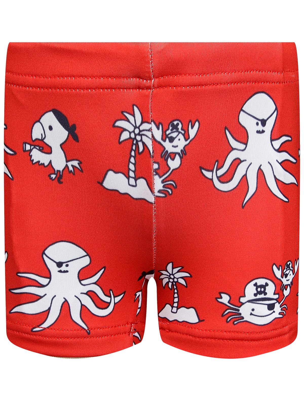 Красные плавки боксеры с пиратским принтом