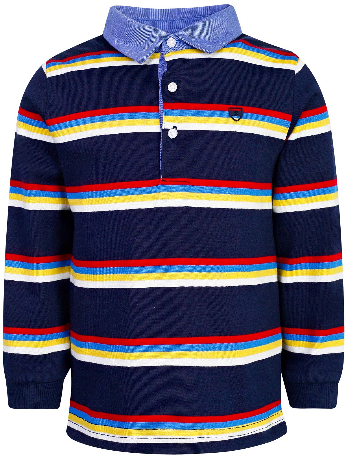 Поло в разноцветную полоску