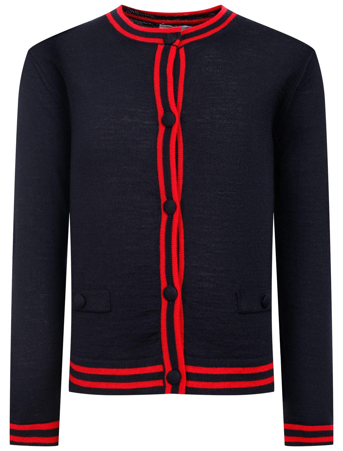 Кардиган с алой окантовкой