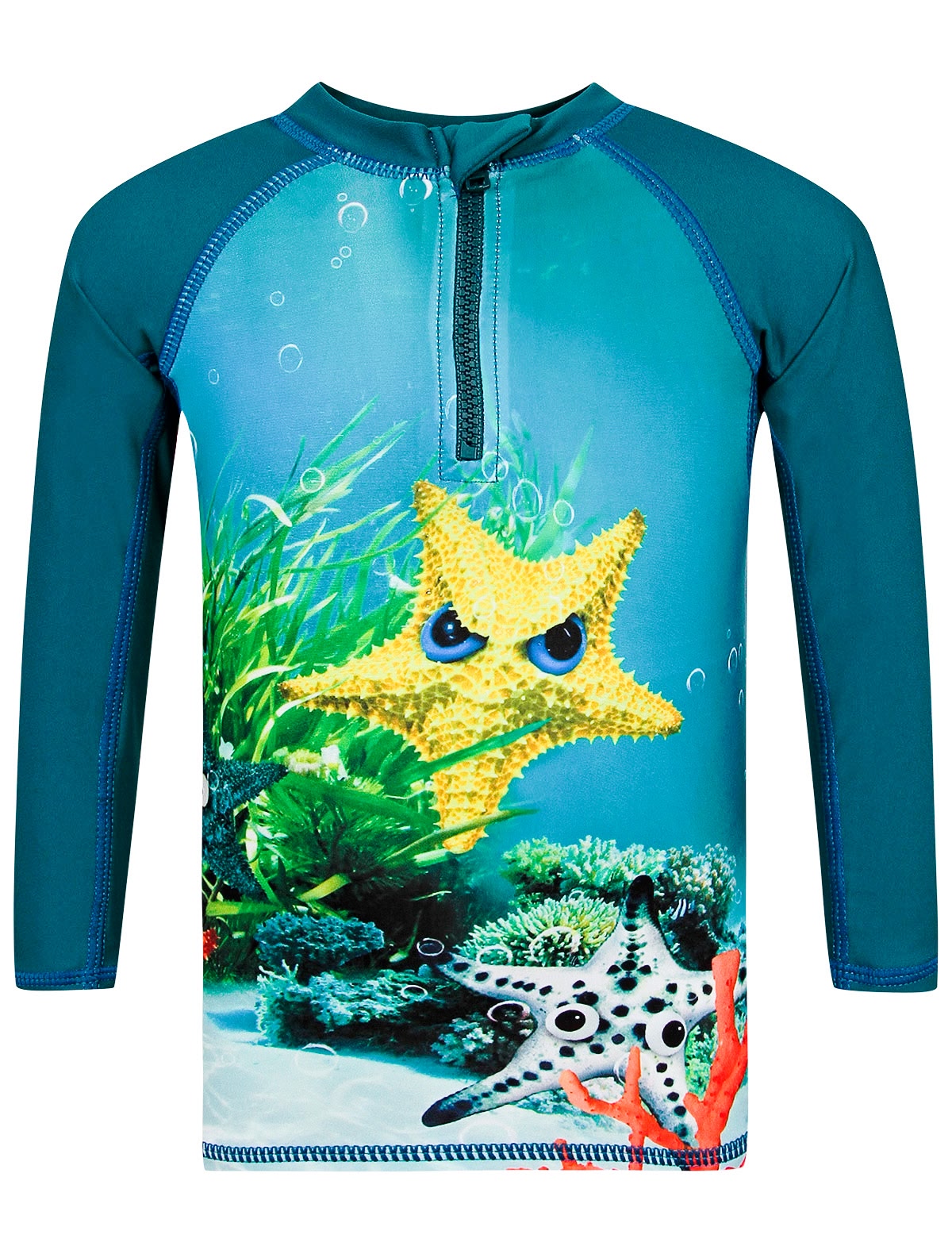 Солнцезащитная футболка с морскими звёздами