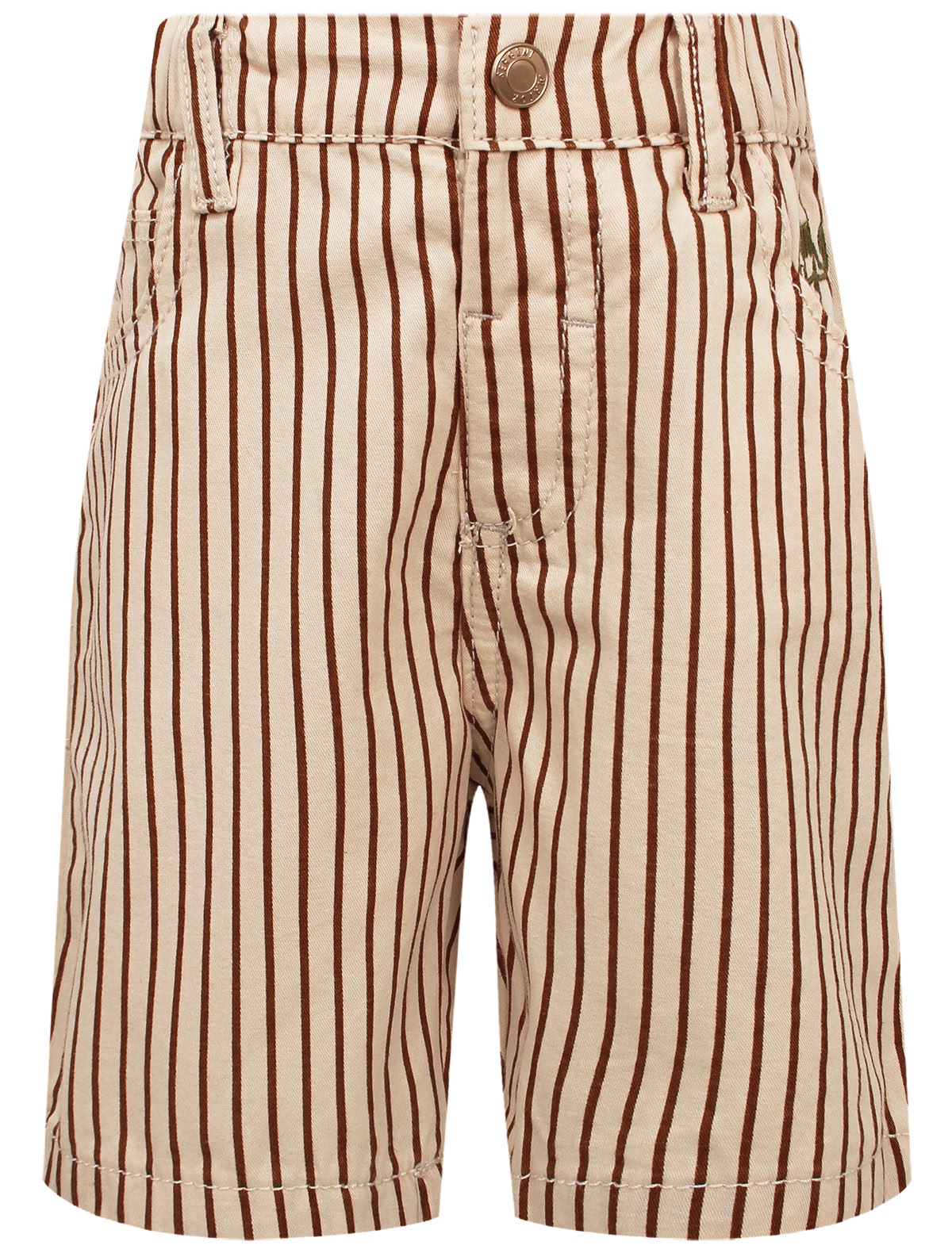 Бежевые шорты в полоску