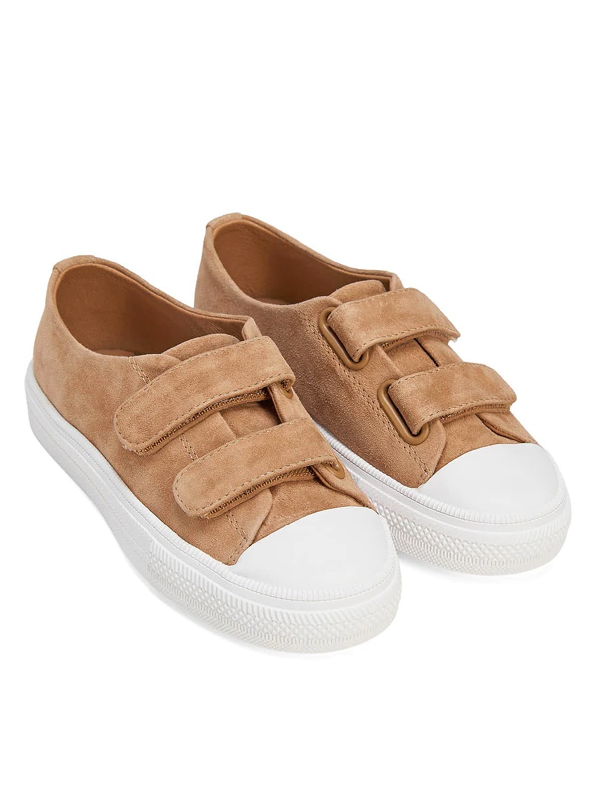 Замшевые кеды на липучке