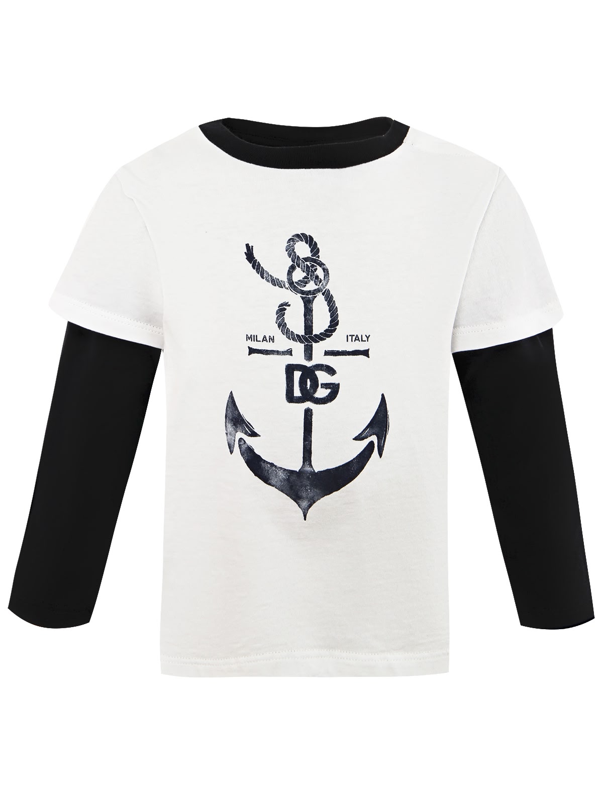 Лонгслив с якорем в стиле 2 в 1