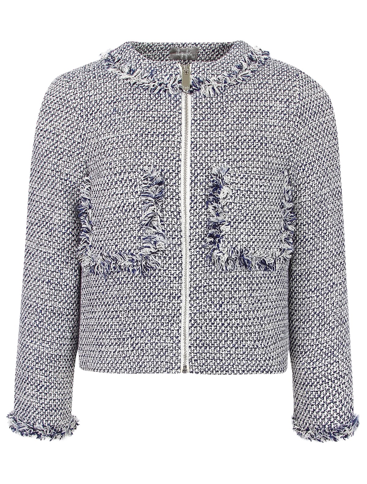 Твидовый жакет на молнии