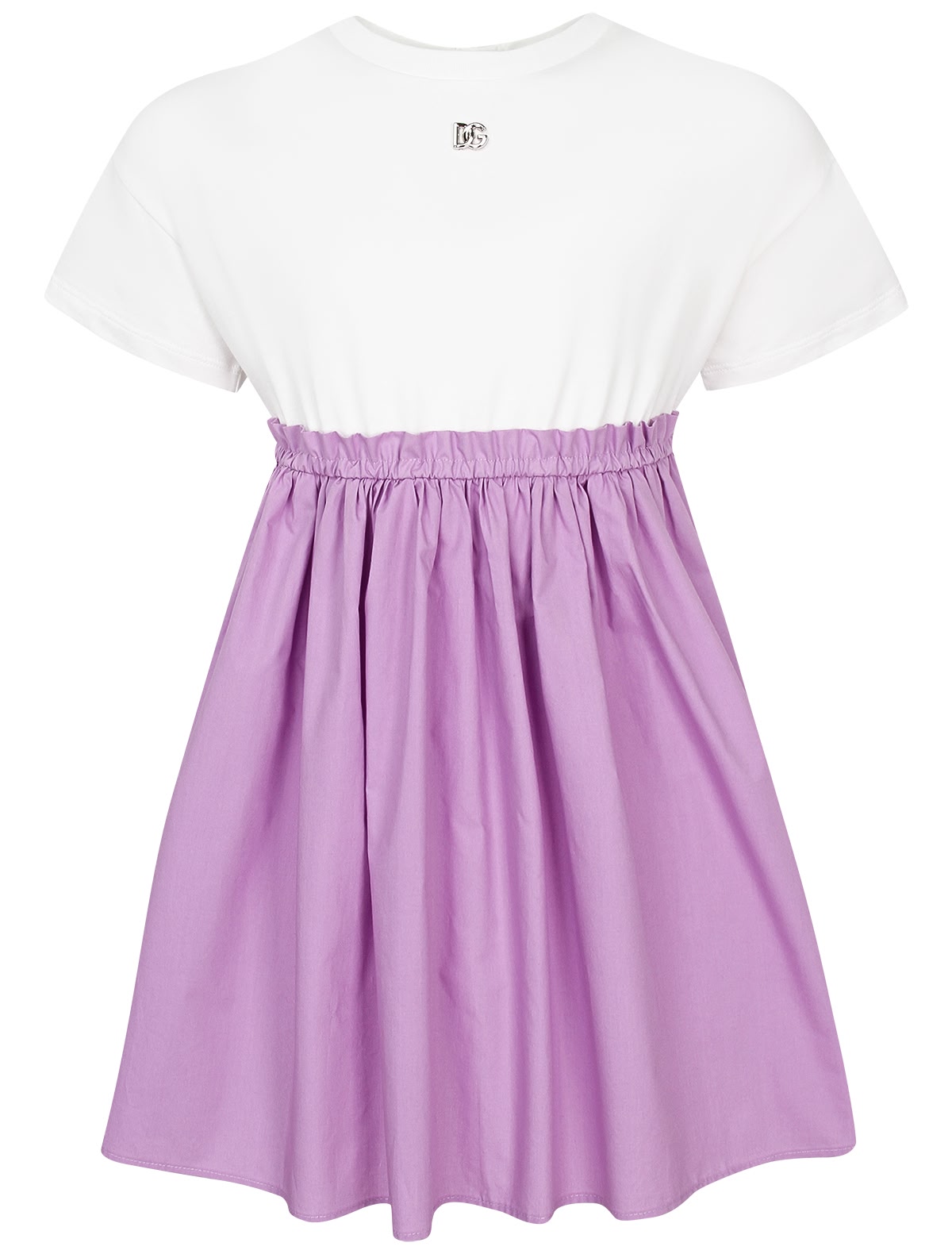 Платье с сиреневой юбкой