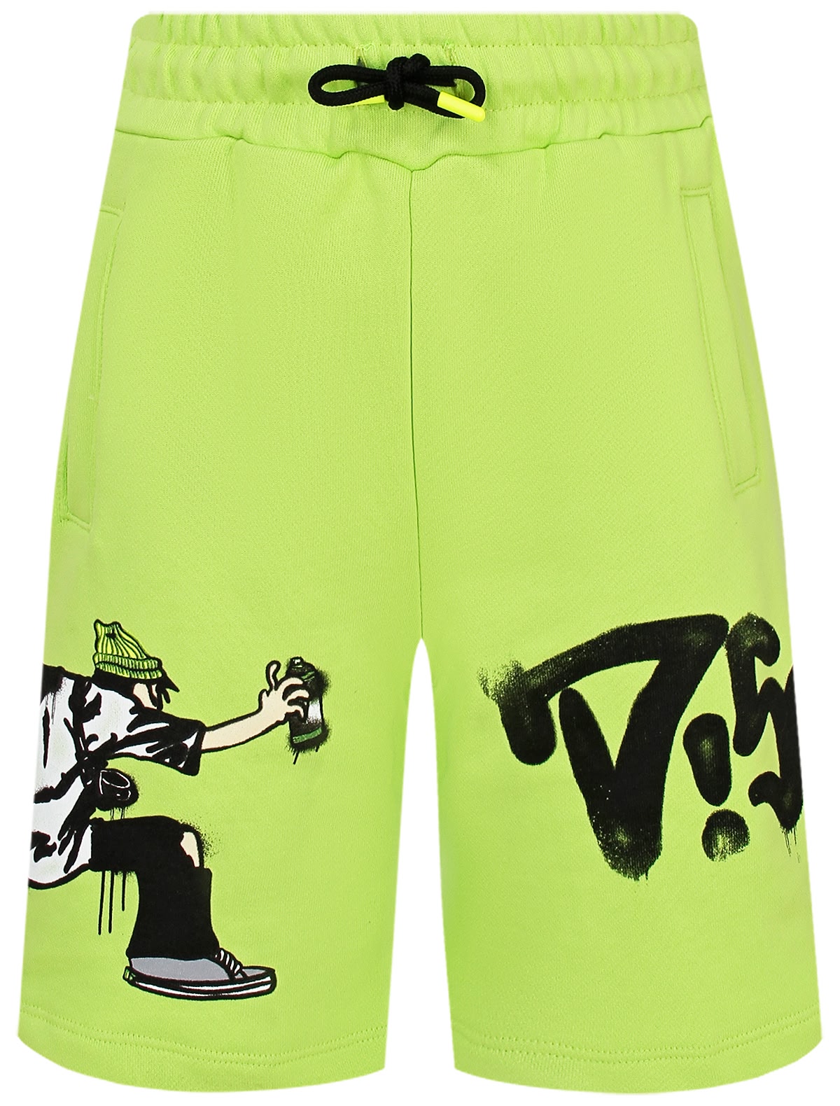 Лаймовые шорты с принтом