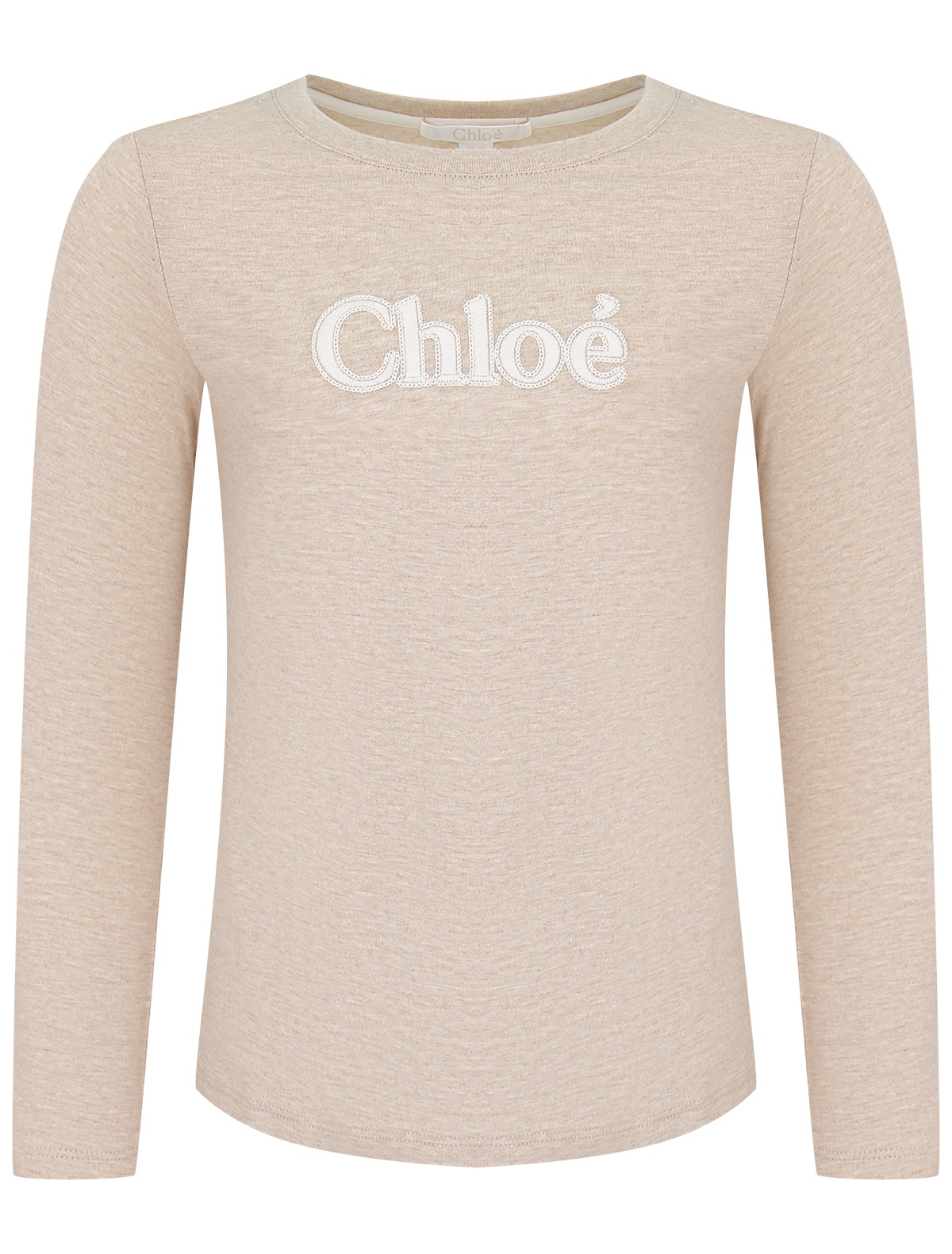 Бежевый лонгслив из хлопка