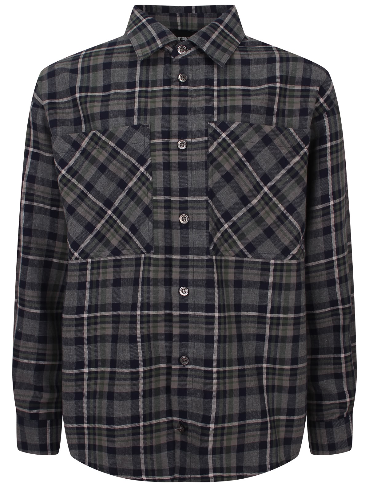 Серая рубашка в клетку